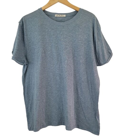 Free People Tops - Free People We the Free Blue Moon Oversized Clarity Ringer Tee Top Sz S New Boho